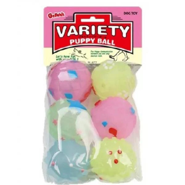 プレイフルパピーボール バラエティ 犬用ボール 子犬 子猫 猫 小さいボール 転がる 犬のおもちゃ ...