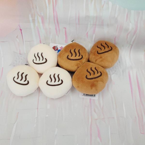 温泉まんじゅう 犬 おもちゃ  犬のおもちゃ ぬいぐるみ 小さい 小型犬 鳴る 鳴き笛 可愛い 小型...