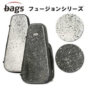 人気カラー★bags バッグス トランペットハードケース シングル EFTR F-WHT フュージョンホワイト/F-BLK フュージョンブラック ドリッピング【ミュート収納付】｜merry-net