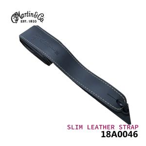 Martin ギターストラップ SLIM LEATHER STRAP 18A0046 BK ブラック レザーストラップ マーチン｜merry-net