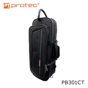 PROTEC プロテック B♭トランペット用 セミハードケース PB301CT ブラック ストラップ、ネームタグ付き シンプルなデザイン 軽量で頑丈 PRO PAC｜merry-net