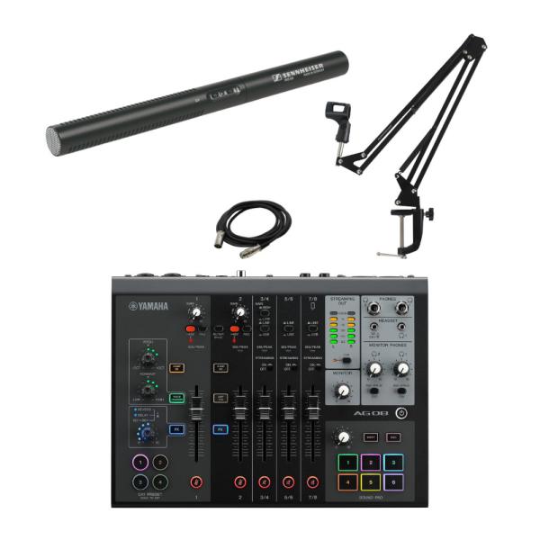 YAMAHA AG08 ブラック ガンマイクセット SENNHEISER ゼンハイザー MKE600