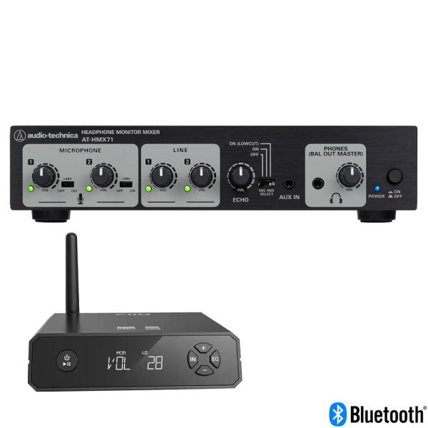 カラオケミキサー Bluetooth受信機セット エコー付き マイクミキサー audio-tecni...