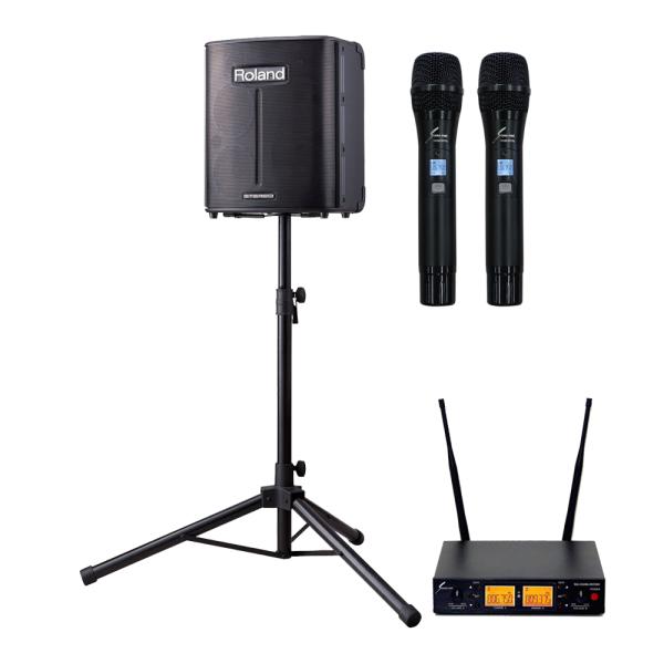 Roland 簡易PAセット BA-330 / スピーカースタンド + ワイヤレスマイク2本付き