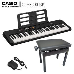 カシオ キーボード CT-S200 BK 高さ調整できるピアノ椅子黒付 61鍵盤  ブラック CASIO CTS200 CTS-200｜merry-net