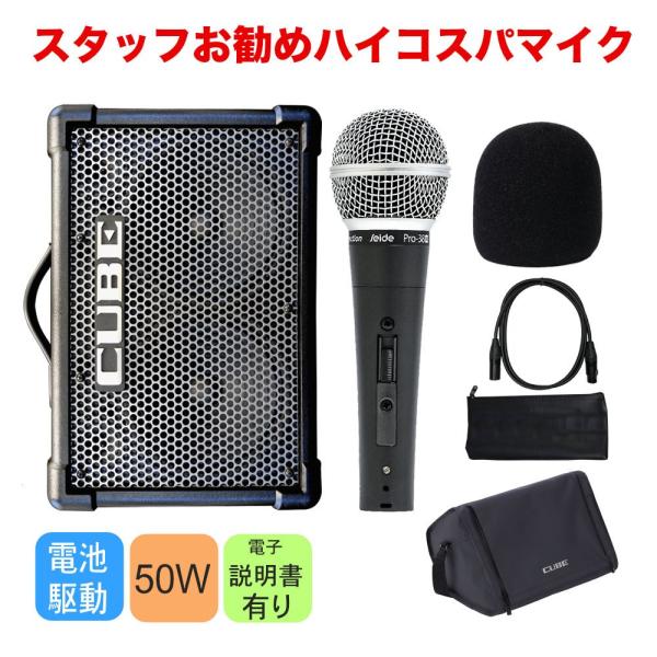 Roland CUBE STREET EX ちょっと良いダイナミックマイク1個セット