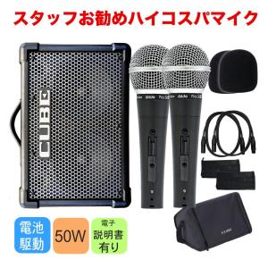 Roland CUBE STREET EX (ちょっと良いダイナミックマイク2個セット)