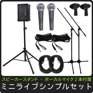簡易PAセット 出力50W Roland Cube Street EX(スピーカースタンド/マイク２本付き)｜merry-net