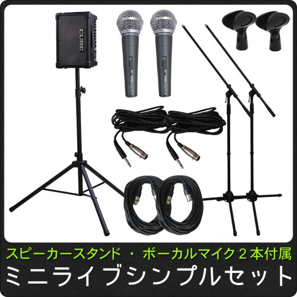 簡易PAセット 出力50W Roland Cube Street EX(スピーカースタンド/マイク２...