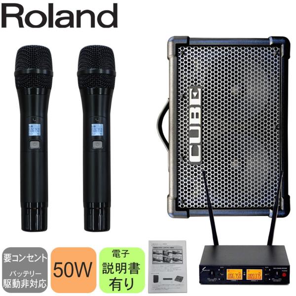 Roland CUBE STREET EX ＋ワイヤレスマイク2本付き　簡易PAセット　