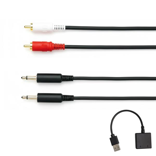 マイク2本使用可能 USBマイクアダプター+RCAピン接続ケーブルセット カラオケアンプ KA1.0...