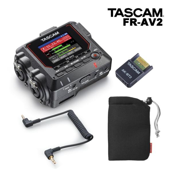 TASCAM FR-AV2 + AK-BT2 タイムコード同期に最適なステレオミニケーブルセット マ...