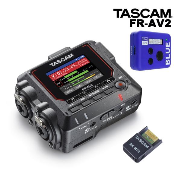 TASCAM FR-AV2 レコーダー本体 + UltraSyncBLUE ワイヤレスタイムコード同...