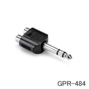 HOSA ホサ オーディオ RCAピンx2 ステレオプラグ 変換アダプタ 変換プラグ 赤白RCA出力変換 GPR-484｜merry-net