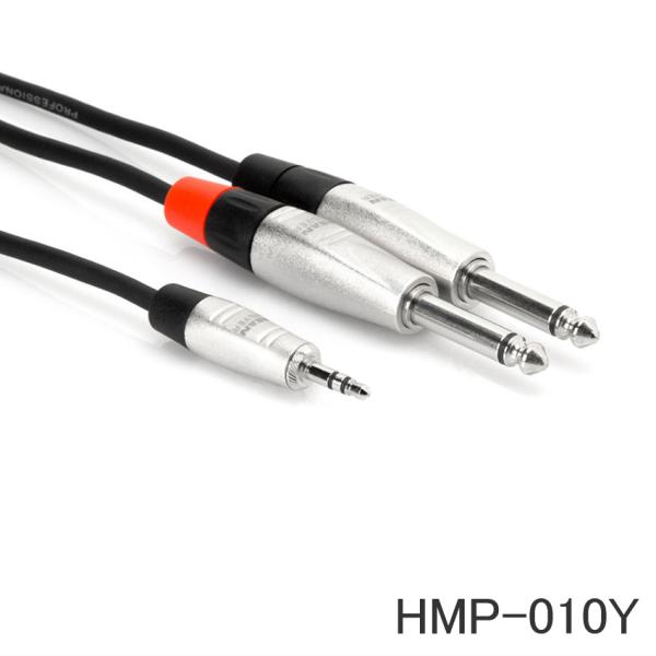 HOSA ステレオミニ→標準フォン×2 Y字ケーブル 3m