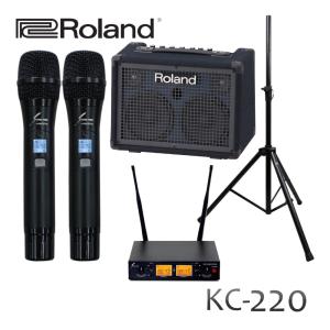 ワイヤレスマイク２本付き Roland KC-220 飲食店でのライブや音楽会にお勧め｜merry-net