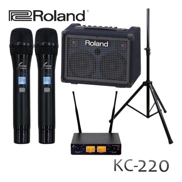 ワイヤレスマイク２本付き Roland KC-220 飲食店でのライブや音楽会にお勧め