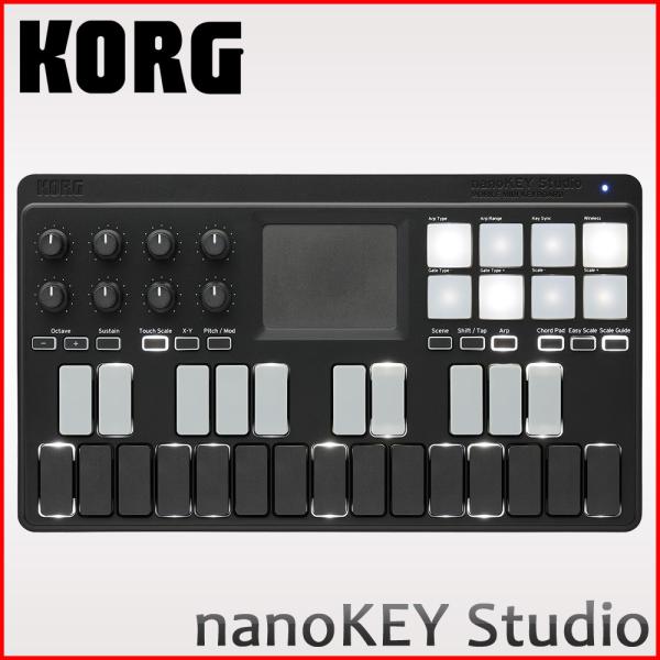KORG ワイヤレス MIDIキーボード NANOKEY STUDIO (ナノキー・スタジオ)タッチ...