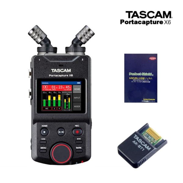 TASCAM Portacapture X6 (Bluetoothアダプター AK-BT1+保護フィ...
