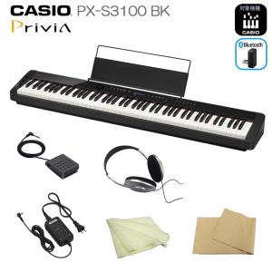 カシオ 電子ピアノ PX-S3100 88鍵盤 ブラック CASIO 高機能デジタルピアノ「ヘッドフォン付き」プリヴィア Privia｜merry-net