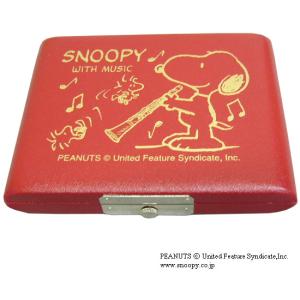 SNOOPY スヌーピー リードケース B♭クラリネット レッド 5枚用 / リード収納 / 吹奏楽部 ブラスバンド 吹奏楽団 初心者 管楽器｜merry-net