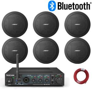 BOSE 天井埋め込みスピーカー 黒 4台セット 店舗BGM等に : 楽器