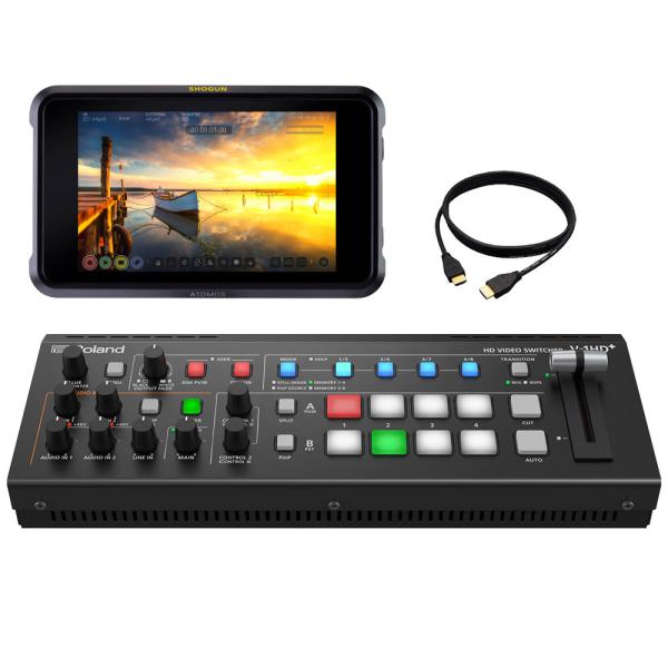 Roland ビデオスイッチャー V-1HD+ (ATOMOS フィールドモニター SHOGUN付き...