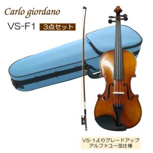 初心者向け バイオリン みずいろケース 調整後出荷 VS-F1 3/4サイズ シンプルセット 3点セット 分数サイズ カルロジョルダーノ｜merry-net