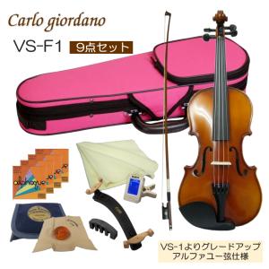 6月中旬入荷予定 初心者向け バイオリン ぴんくケース 調整後出荷 VS-F1 1/16サイズ 9点セット 分数サイズ カルロジョルダーノ｜merry-net