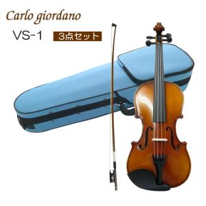 初心者向け バイオリン みずいろケース 調整後出荷 VS-1 1/2サイズ シンプルセット 3点セット 分数サイズ カルロジョルダーノ｜merry-net