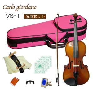 6月中旬入荷予定 初心者向け バイオリン ぴんくケース 調整後出荷 VS-1 1/16サイズ 9点セット 分数サイズ カルロジョルダーノ｜merry-net