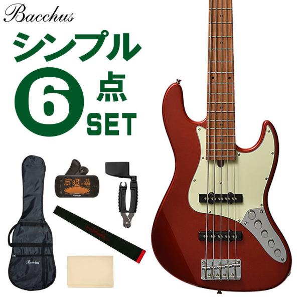 バッカス 5弦ベース6点セット WJB5-630-RSM/M-Act CAR Bacchus