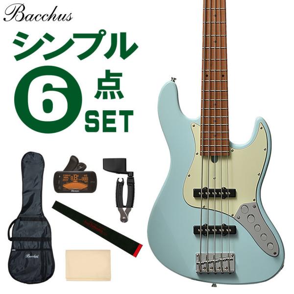 バッカス 5弦ベース6点セット WJB5-630-RSM/M-Act PTL-SOB Bacchus