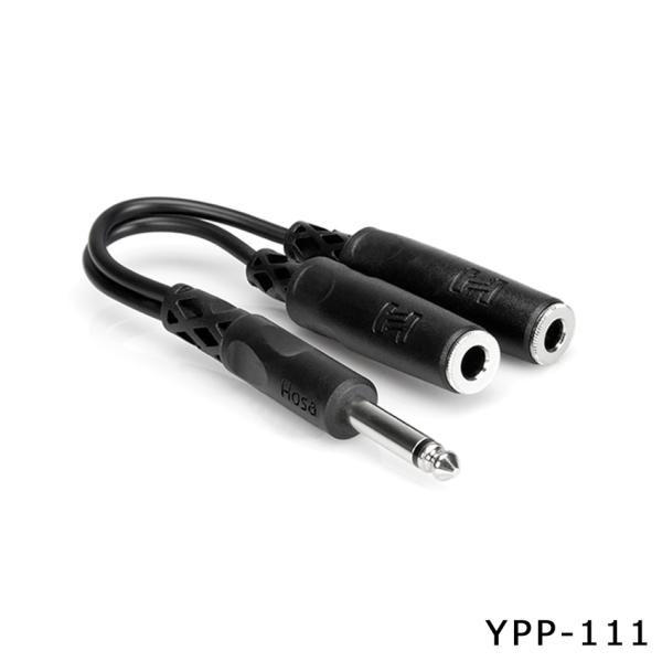 HOSA ホサ モノラルオス 1/4” TS モノラルメス 1/4” TSx2 Yケーブル YPP-...