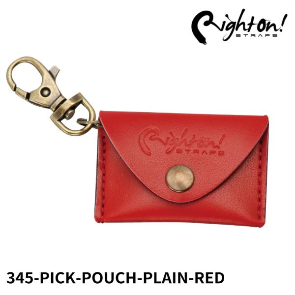 Right On! STRAPS ピックケース PICK POUCH PLAIN RED ライトオン...