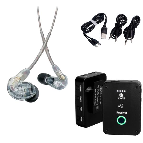 SHURE インイヤーモニター ワイヤレス イヤモニター 送受信機セット KWS-EM1 ボーカル ...