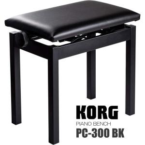 KORG ピアノ椅子 ブラック 角形ハンドル昇降「電子ピアノに最適」コルグ PC-300｜merry-ys2