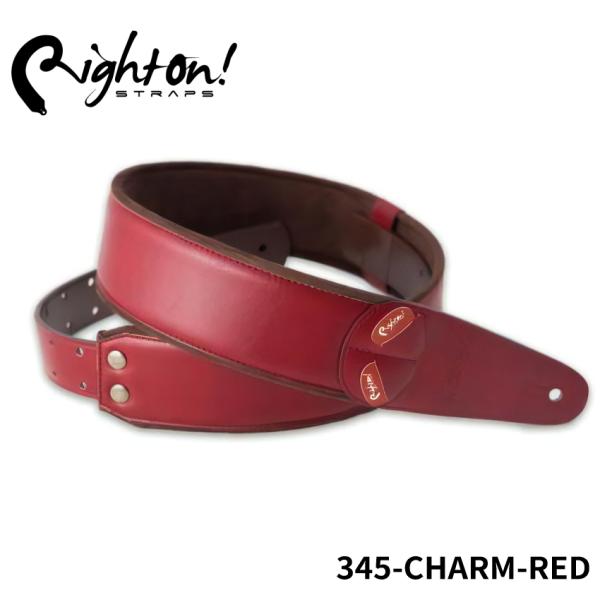 Right On! STRAPS MOJO Series CHARM Red ギターストラップ シン...