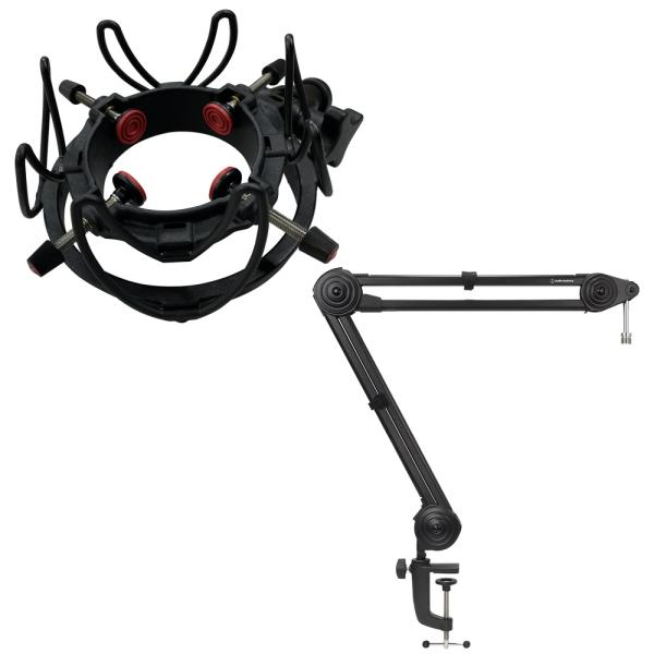 audio-technica デスクアームマイクスタンド AT8700J 汎用ショックマウント付き