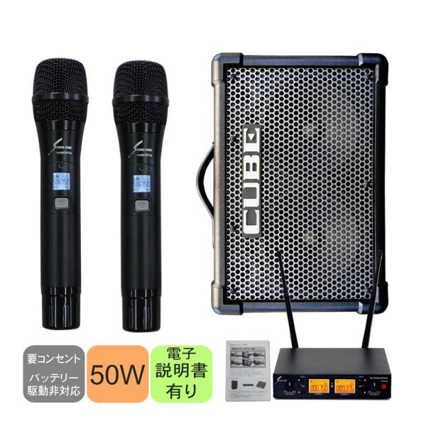 ワイヤレスマイク2本付き Roland CUBE STREET EX 簡易PAセット