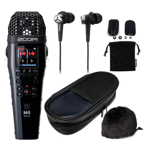 ZOOM 32bit FLOAT レコーダー M4 + バイノーラルマイクセット ASMRやPOV視...
