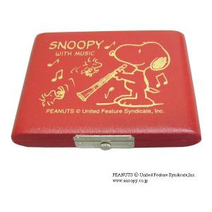 SNOOPY スヌーピー　リードケース B♭クラリネットレッド　5枚用｜merry-ys4