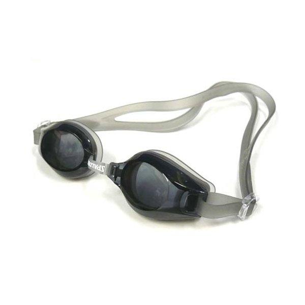 子供用 ゴーグル スポルディング くもり止め UVカット ソフトケース 日本製 ブラック 水中眼鏡