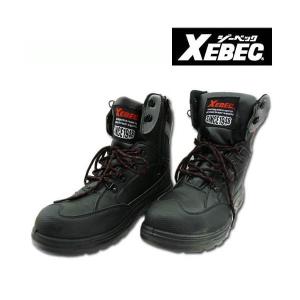安全靴 安全スニーカー XEBEC 85205 サイドファスナー ハイカット 黒 24.5〜30.0cm｜merry3