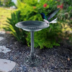 屋外ガーデンバードバスの装飾、素朴な花のデザイン...の商品画像
