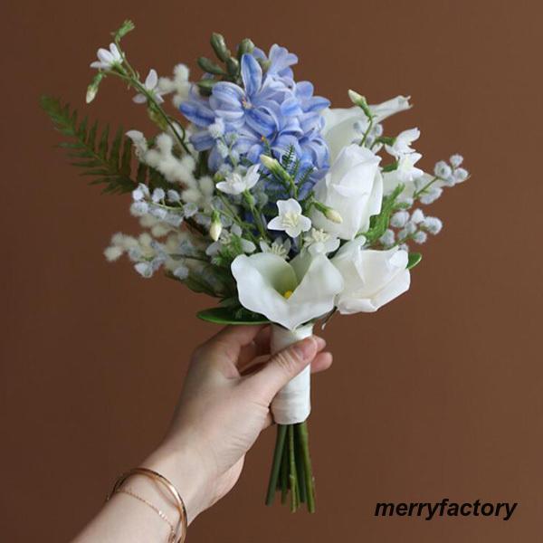 ◆2023新品 ウエディングブーケ 花束 花飾り 結婚式 バラ造花 ウェディング用 アレンジメント ...