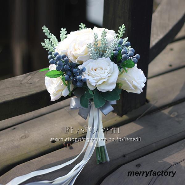◆ウエディングブーケ 花束 花飾り 結婚式 バラ造花 ウェディング用 アレンジメント 花嫁 披露宴 ...