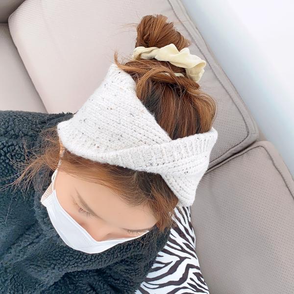 【送料無料】春ターバン　ヘアバンド　ヘアアクセサリー　ニット　レディース　おしゃれ　可愛い　秋冬　3...