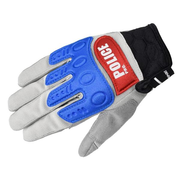 Size:XL_Color:POLICEPRO Grey/Blue [コミネ] バイク用 グローブ ...