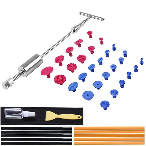 Color:バラ RITYHOFT デントリペアツール 車へこみ修理 Tバー スライドハンマー 引っ...